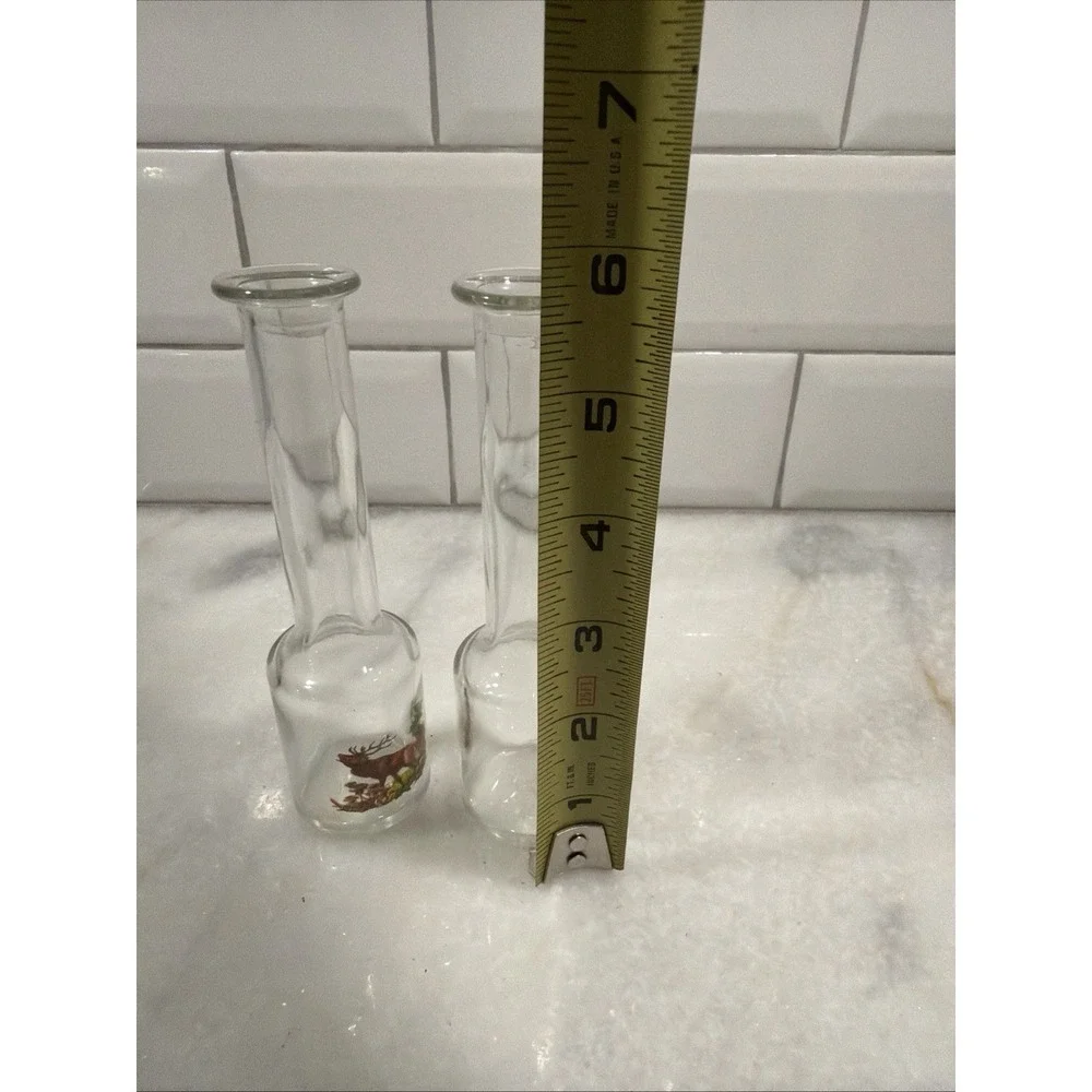 Pijacky Set Of 2 Vintage Shot Glasses With Wildlife Scene